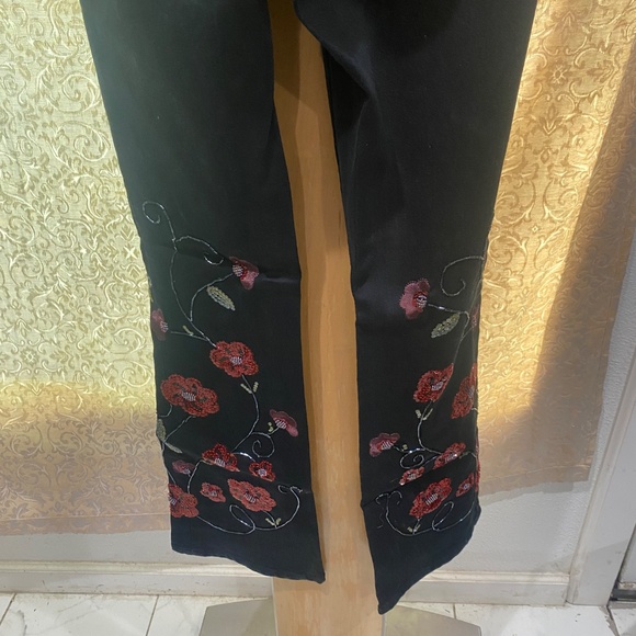 Ladies Vintage Embellished Black Parasuco Jeans Sz 26 - Picture 8 of 14